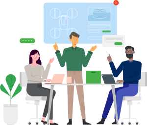 DIscussing with design team